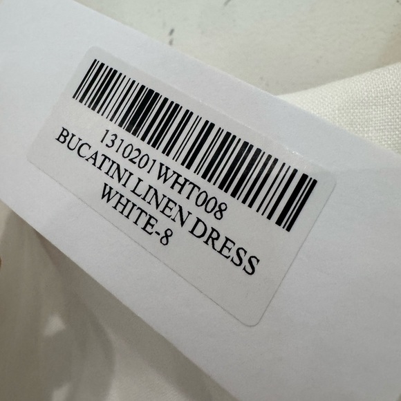 NWT Reformation Bucatini Linen midi dress in white - Picture 8 of 12